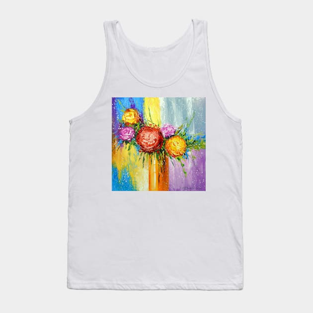Bouquet of bright flowers Tank Top by OLHADARCHUKART